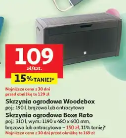 Auchan Skrzynia ogrodowa boxe rato 310 l oferta