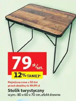 Auchan Stolik turystyczny 60 x 80 70 cm oferta
