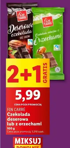 Lidl Czekolada deserowa Fin carre oferta