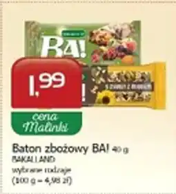 Malinka Market Baton zbożowy BA! BAKALLAND oferta