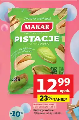 Auchan Pistacje prażone Makar oferta