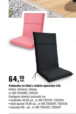 OBI Poduszka na fotel z niskim oparciem Life oferta
