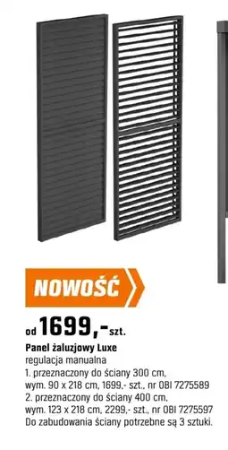 OBI Panel żaluzjowy Luxe oferta