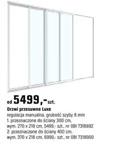 OBI Drzwi przesuwne Luxe oferta