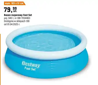 OBI Basen rozporowy Fast Set oferta
