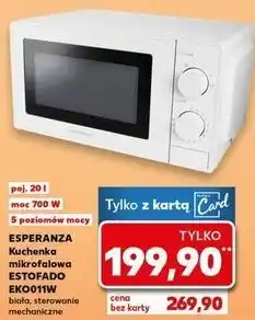 Kaufland Kuchenka mikrofalowa estofado eko011w Esperanza oferta