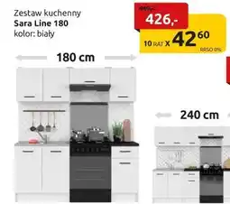 Black Red White Zestaw kuchenny Sara Line 180 biała oferta