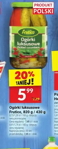 Twój Market Ogórki luksusowe Frutico oferta