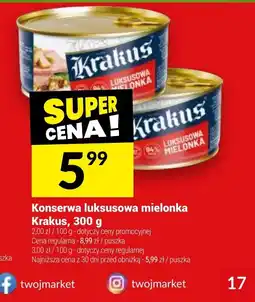 Twój Market Konserwa luksusowa mielonka Krakus oferta