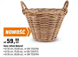 OBI Kosz rattan Natural oferta