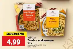 Lidl Danie z makaronem z sosem sojowym Vitasia japan oferta