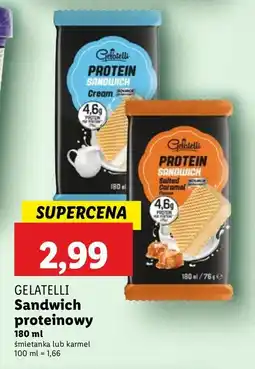 Lidl Sandwich proteinowy śmietankowy Gelatelli protein oferta