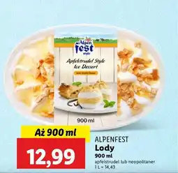 Lidl Lody o smaku szarlotki z sosem waniliowym Alpen fest oferta
