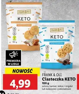 Lidl Ciasteczka solony karmel kokos i migdał Frank&oli oferta
