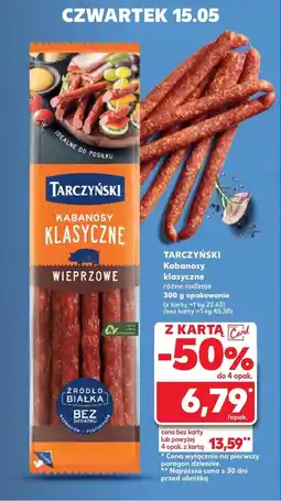 Kaufland TARCZYŃSKI Kabanosy klasyczne oferta