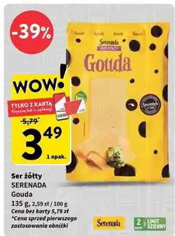 Intermarche Ser żółty SERENADA Gouda 135g oferta