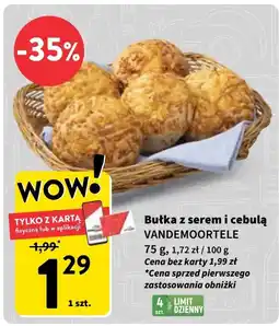 Intermarche Bułka z serem i cebulą VANDEMOORTELE 75g oferta