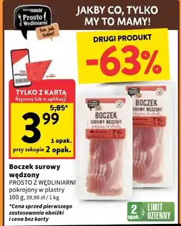 Intermarche Boczek surowy wędzony Prosto z Wędlarni 100g oferta