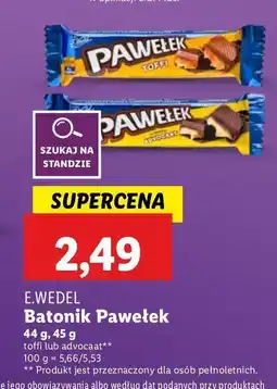Lidl Baton toffi Wedel oferta