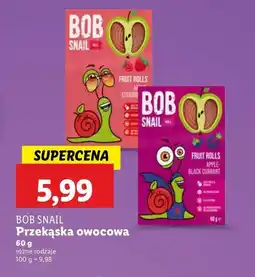 Lidl Przekąska jabłkowo-truskawka Bob snail oferta