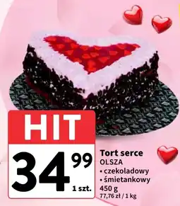 Intermarche Tort serce czekoladowy śmietankowy 450g OLSZA oferta