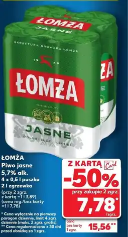 Kaufland ŁOMZA Piwo jasne 5,7% alk. oferta