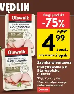 Intermarche Szynka wieprzowa marynowana po Staropolsku OLEWNIK oferta