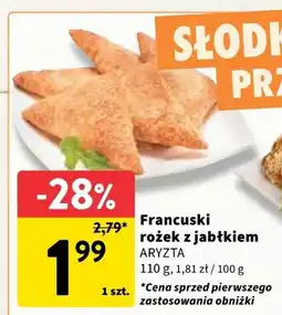 Intermarche Francuski rożek z jabłkiem Aryzta 110g oferta
