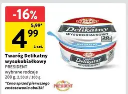 Intermarche Twarożek Delikatny President 200g oferta