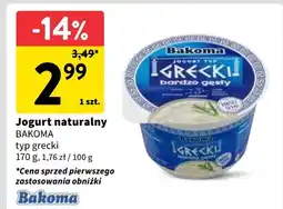 Intermarche Jogurt naturalny grecki 170g Bakoma oferta