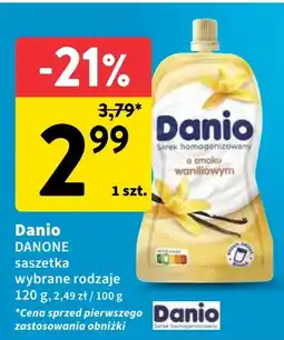 Intermarche Serek Danio homogenizowany o smaku waniliowym 120g Danone oferta