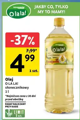 Intermarche Olej O LA LA! słonecznikowy 1l oferta