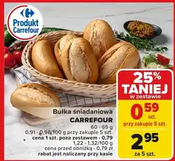 Carrefour Market Bułka śniadaniowa CARREFOUR 60-65g oferta