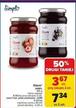 Carrefour Dżem truskawkowy 410g Simplo oferta
