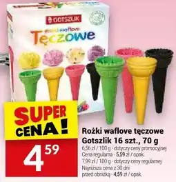 Twój Market Rożki waflowe tęczowe Gotszlik, 6 szt., 70 g oferta