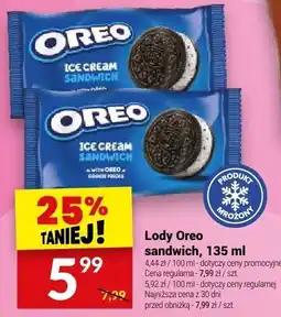 Twój Market Lody Oreo sandwich, 135 ml oferta