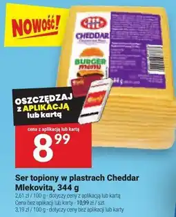 Twój Market Ser topiony w plastrach Cheddar Mlekovita, 344 g oferta