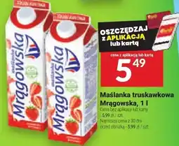 Twój Market Maślanka truskawkowa Mrągowska, 1 l oferta