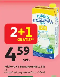 Auchan Mleko 1.5% Mlekpol zambrowskie oferta