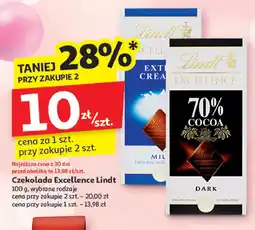 Auchan Czekolada extra creamy Lindt excellence oferta