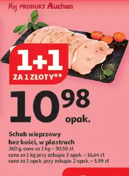 Auchan Schab wieprzowy bez kości plastry oferta