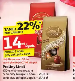 Auchan Praliny milk bag Lindt lindor oferta