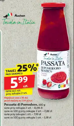 Auchan Passata pomidorowa rustica Auchan różnorodne (logo czerwone) oferta