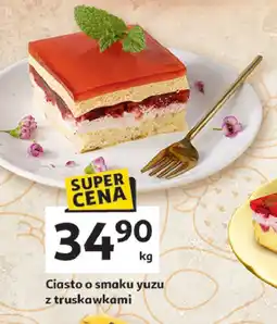 Auchan Ciasto yuzu z truskawkami oferta