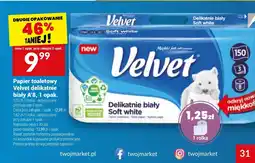 Twój Market Papier toaletowy Velvet delikatnie biały A'8 oferta
