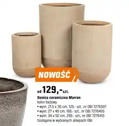 OBI Donica ceramiczna Marron oferta