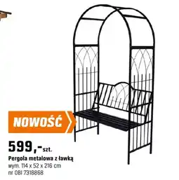 OBI Pergola metalowa z ławką oferta
