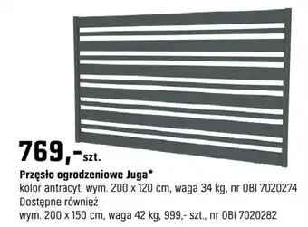 OBI Przęsło ogrodzeniowe Juga oferta