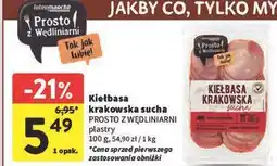 Intermarche Kiełbasa krakowska sucha Intermarche Prosto Z Wędliniarni oferta