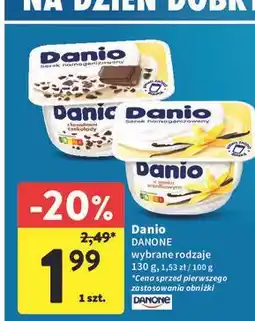 Intermarche Serek z kawałkami czekolady Danone Danio oferta
